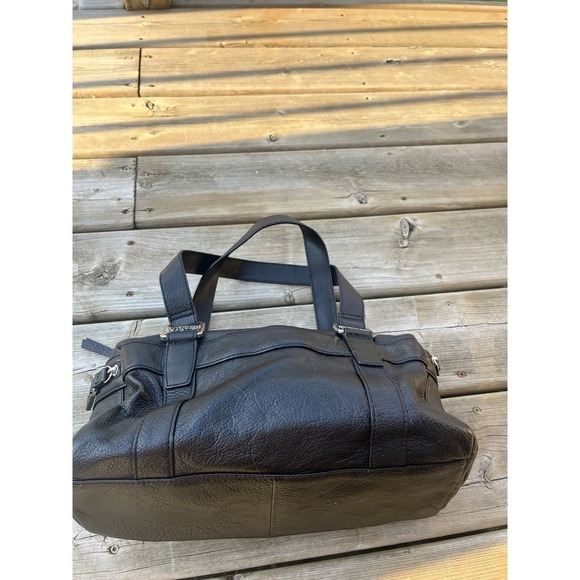 Kenneth Cole Reaction Black Leather Womens Purse Shoulder Bag - Picture 3 of 11